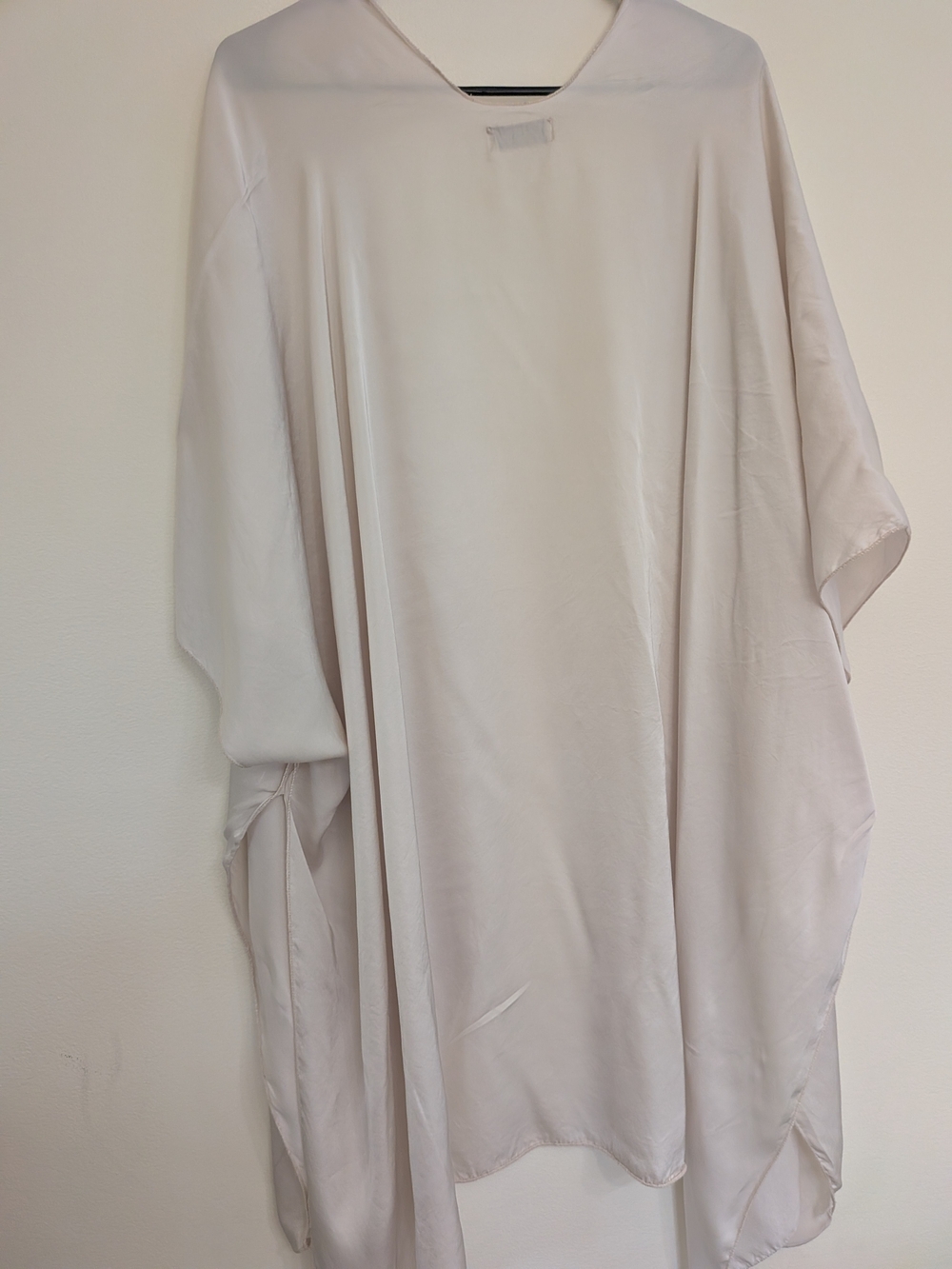 Sofia Elegant Minimalist Ivory Cape Kimono Cover-Up - Picture 6 of 7